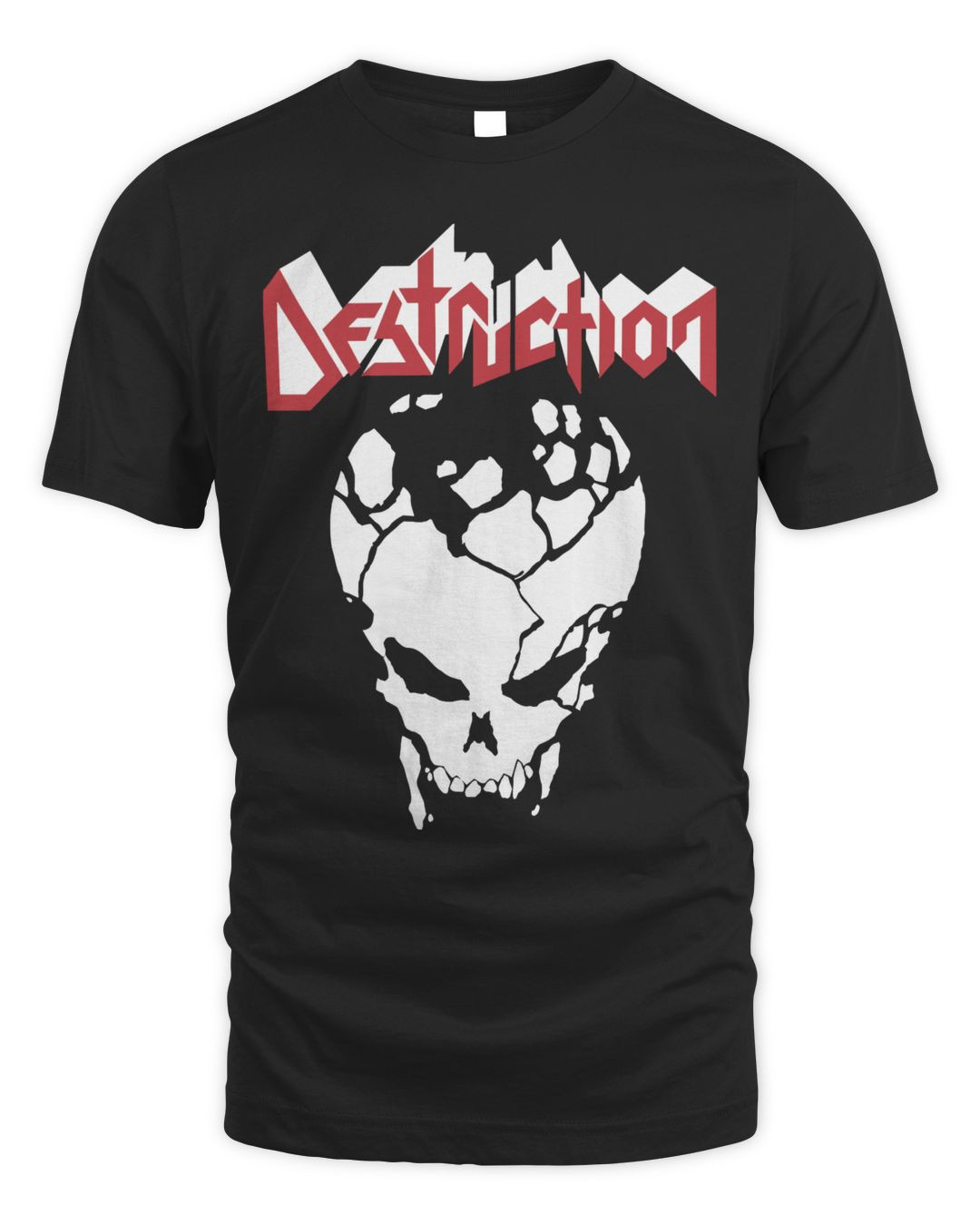 Indie Merch Destruction Cracked Skull Shirt