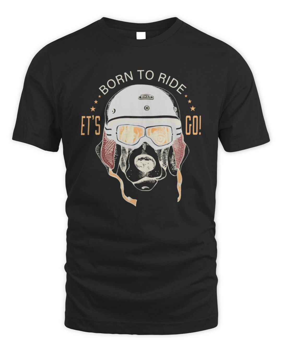 Kam Big & Tall Indigo Blue Marl Born To Ride Print T-shirts