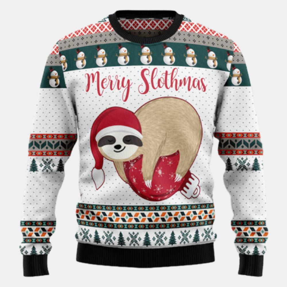 Merry Slothmas Ugly Sweater