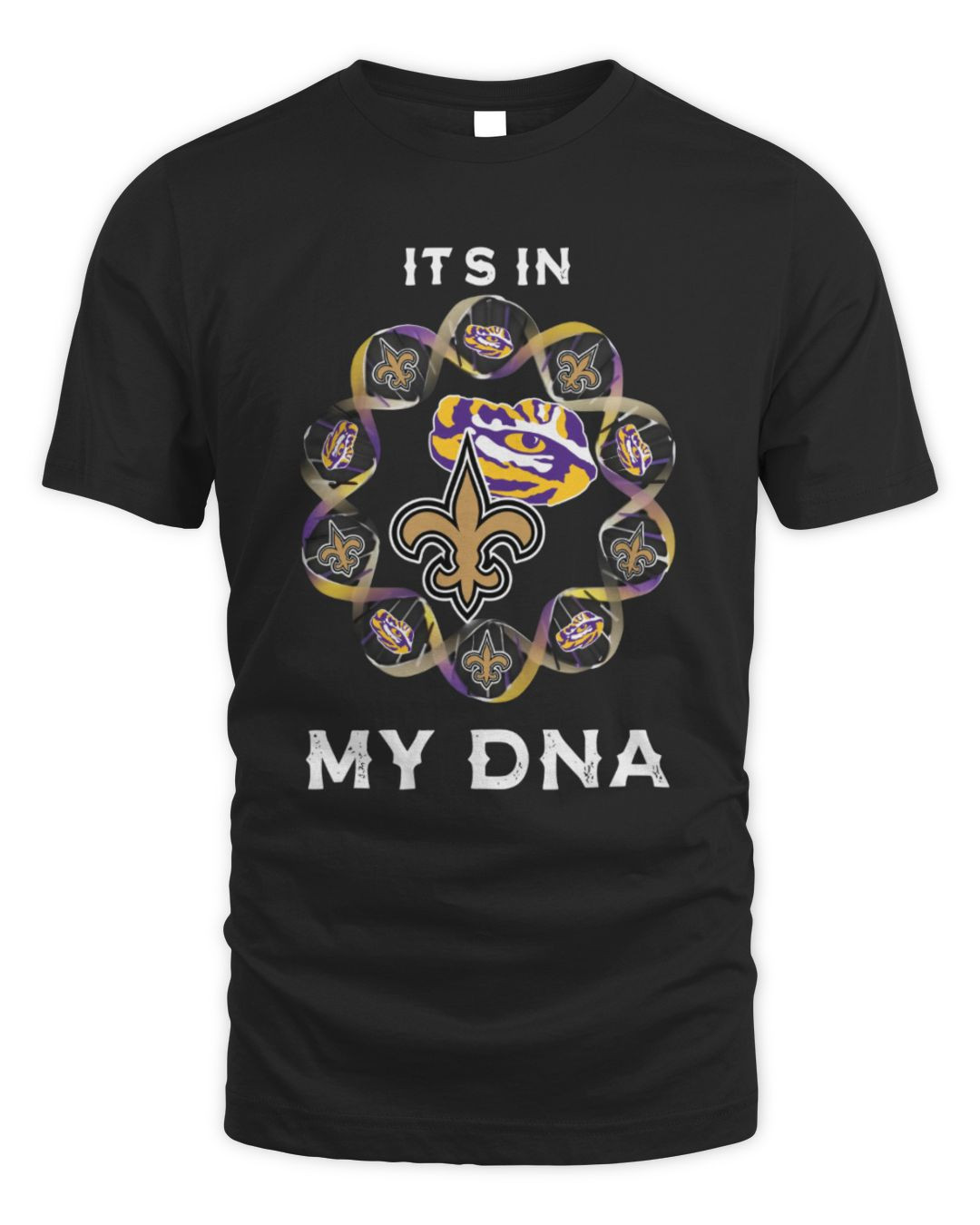It's In My Dna Orleans Saints Lsu Tiger Logo Tee
