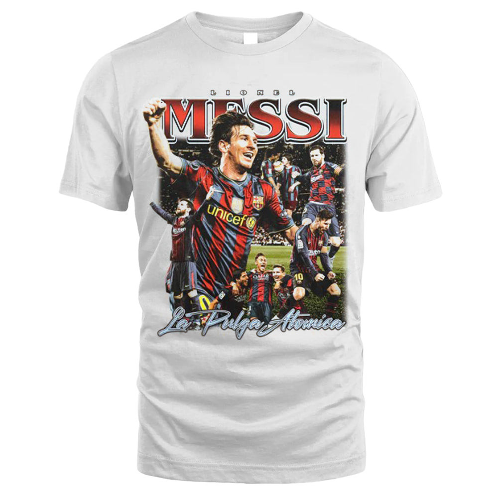 Lionel Messi La Pulga Atomica Tee, Vintage T-shirt Style