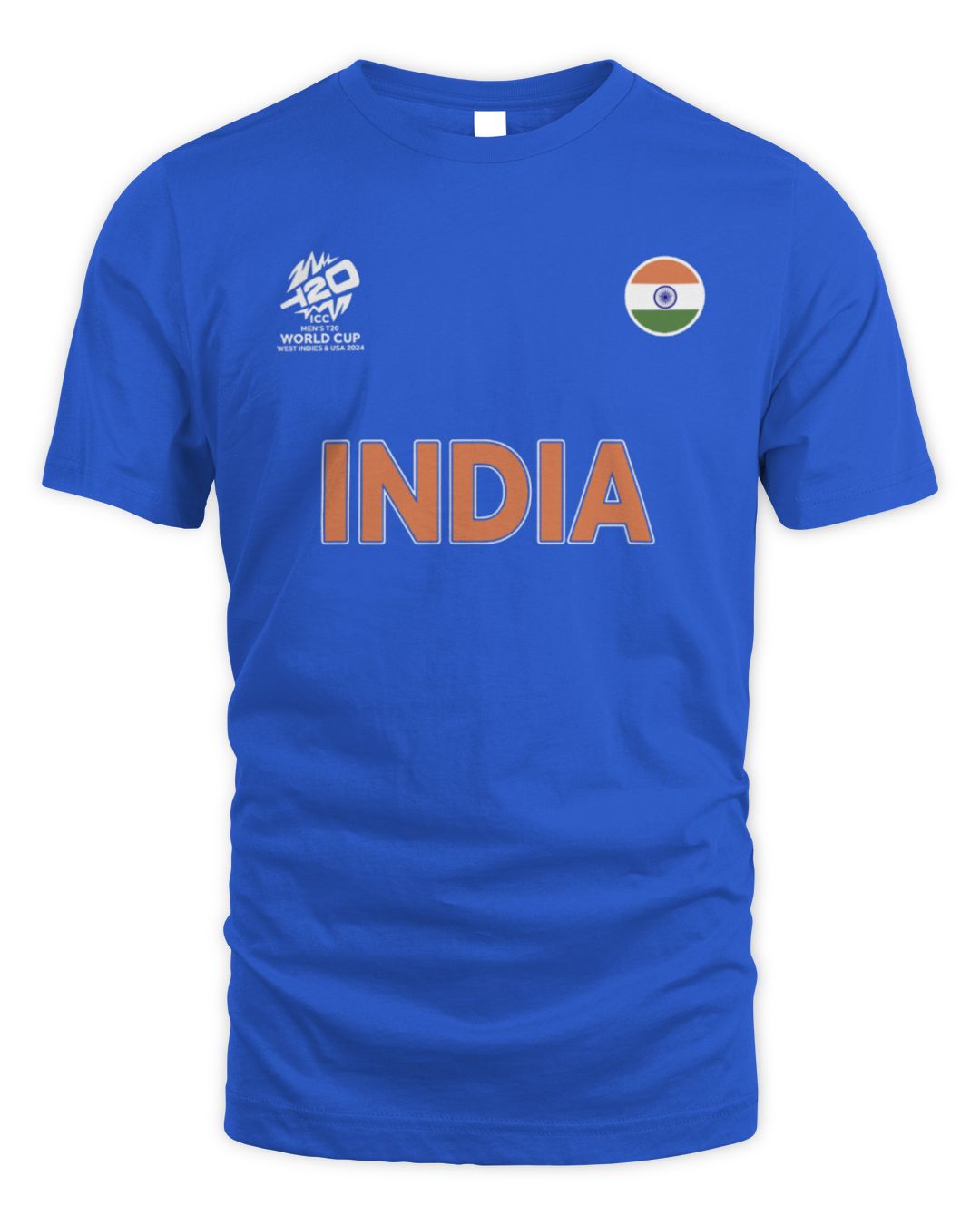 Icc Cricket Store Icc T20 India Cricket Country Jersey Blue T Shirt