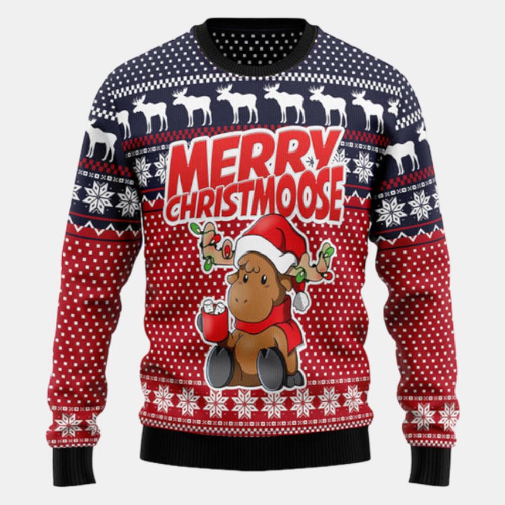 Moose Merry Ugly Sweater