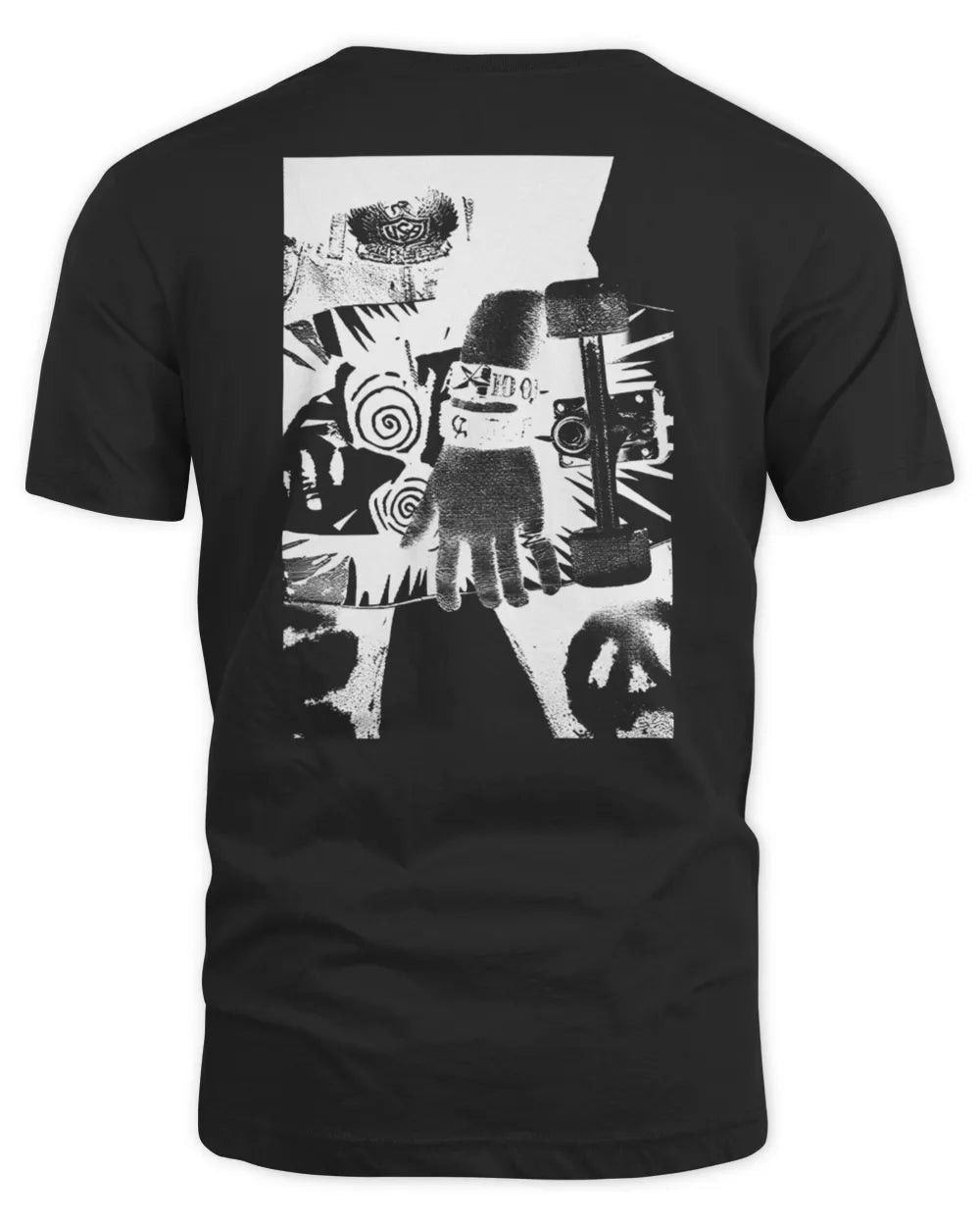 Inxs Merch Kick Skateboard Black T-shirt