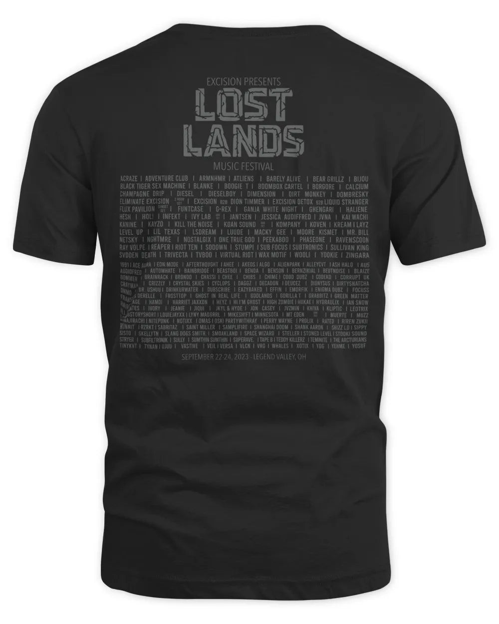 Lost Lands Merch 23' Line Up Shirt