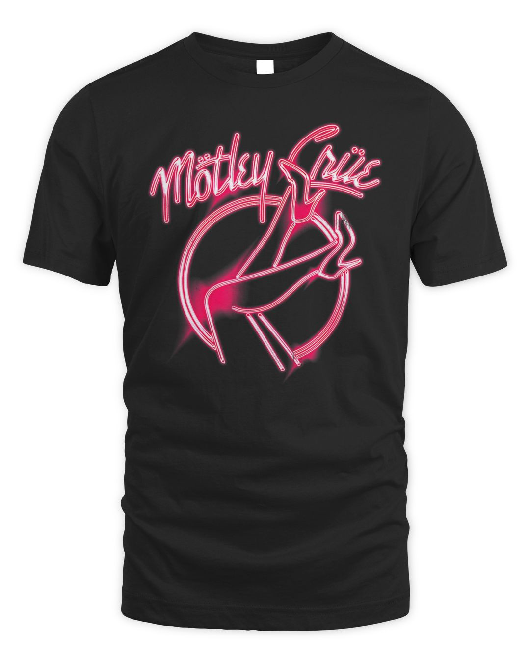 Motley Crue Merch Girls Girls Girls Pink Neon Heels Shirt