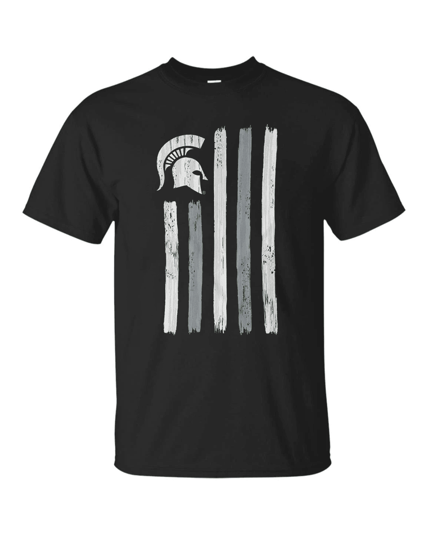 Michigan State Spartans Brushstroke Flag 4th Of July 2024 T Shirt