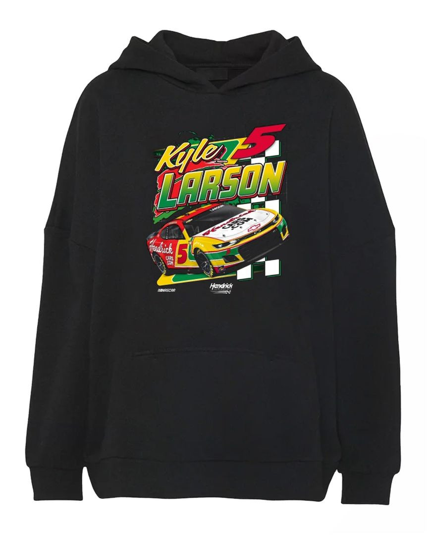Kyle Larson Hendrick Motorsports Team Collection Black Throwback Car Hoodie