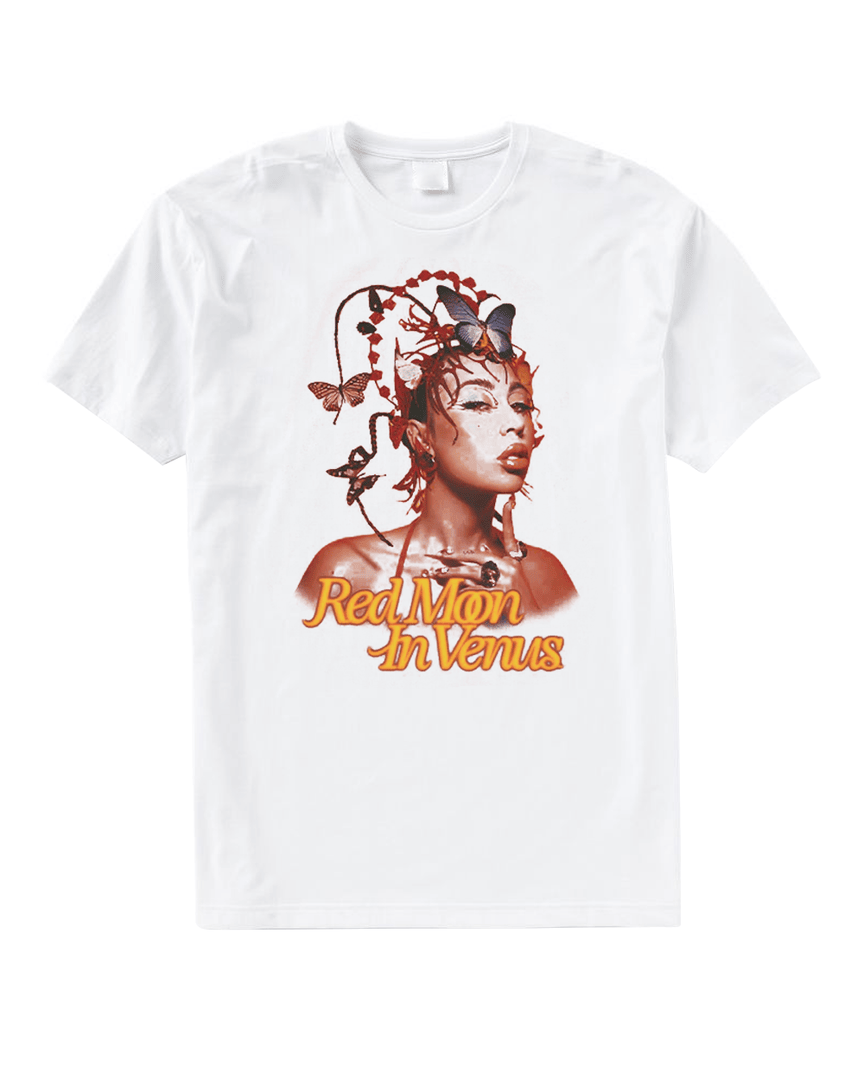Kali Uchis Merch Pink Red Moon In Venus Anniversary T Shirt
