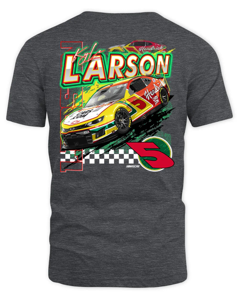 Kyle Larson #5 2024 Hendrickcars Throwback T-shirt