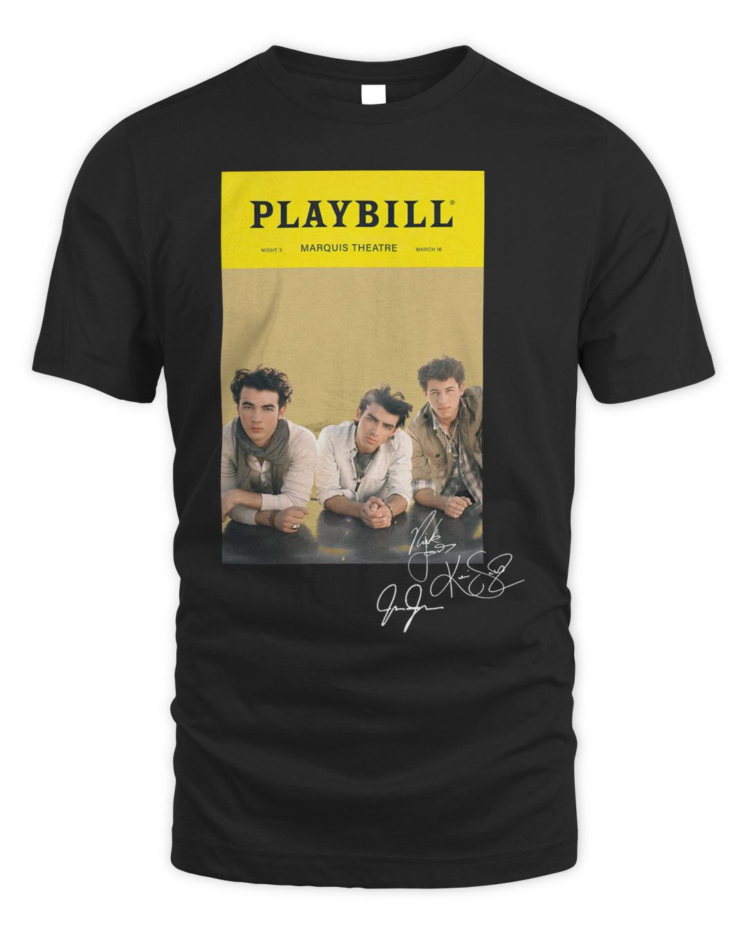 Jonas Brothers Merch Lines, Vines & Trying Times Playbill Shirt