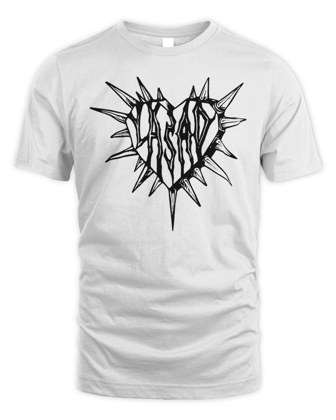 La Sad Merch Studded Heart Shirt