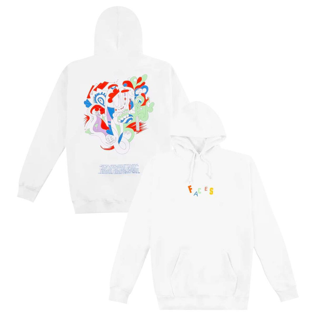 Mac Miller Merch Faces Letters Hoodie