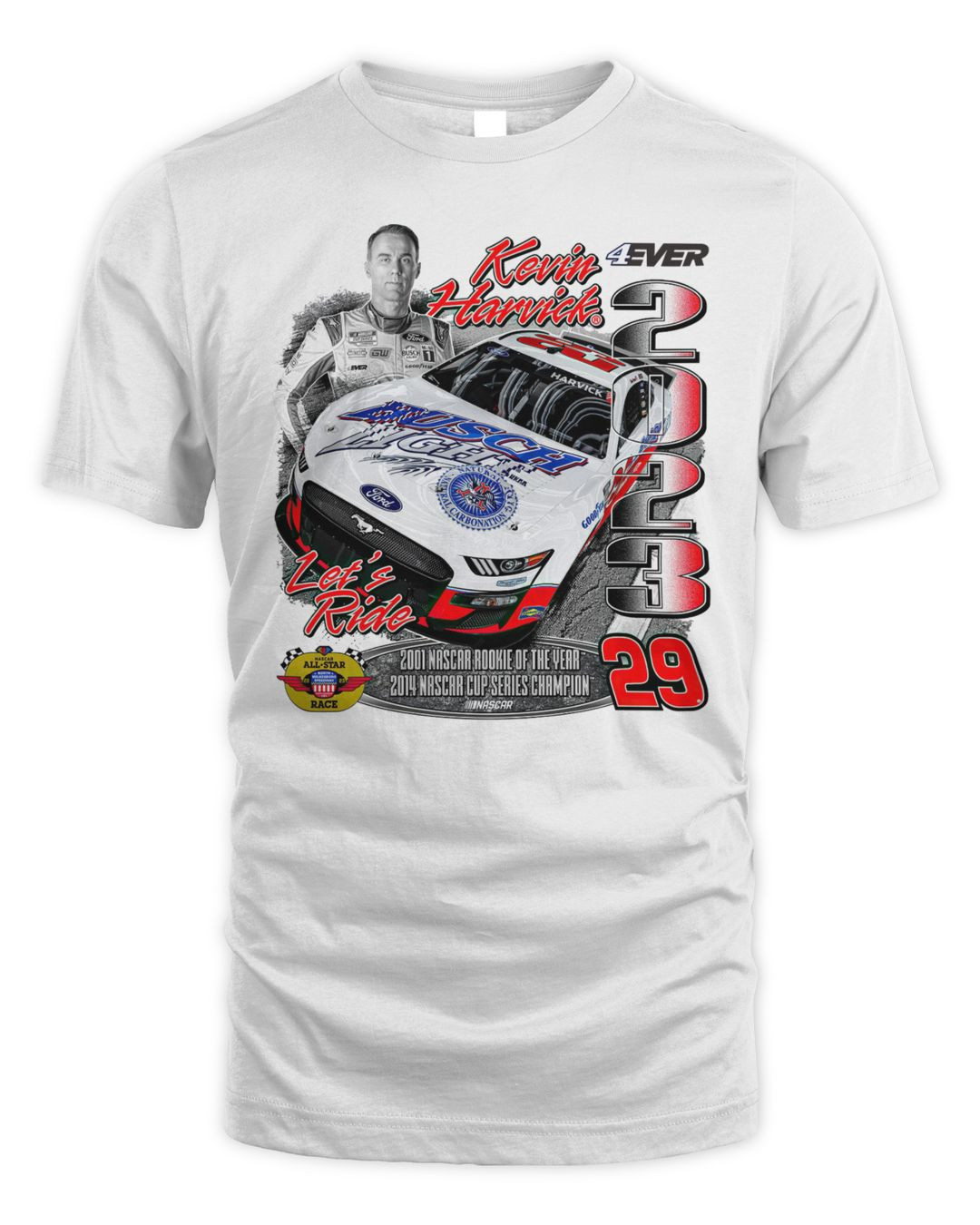 Kevin Harvick 2023 Busch Light Stewart-haas Racing #29 All-star Throwback Shirt