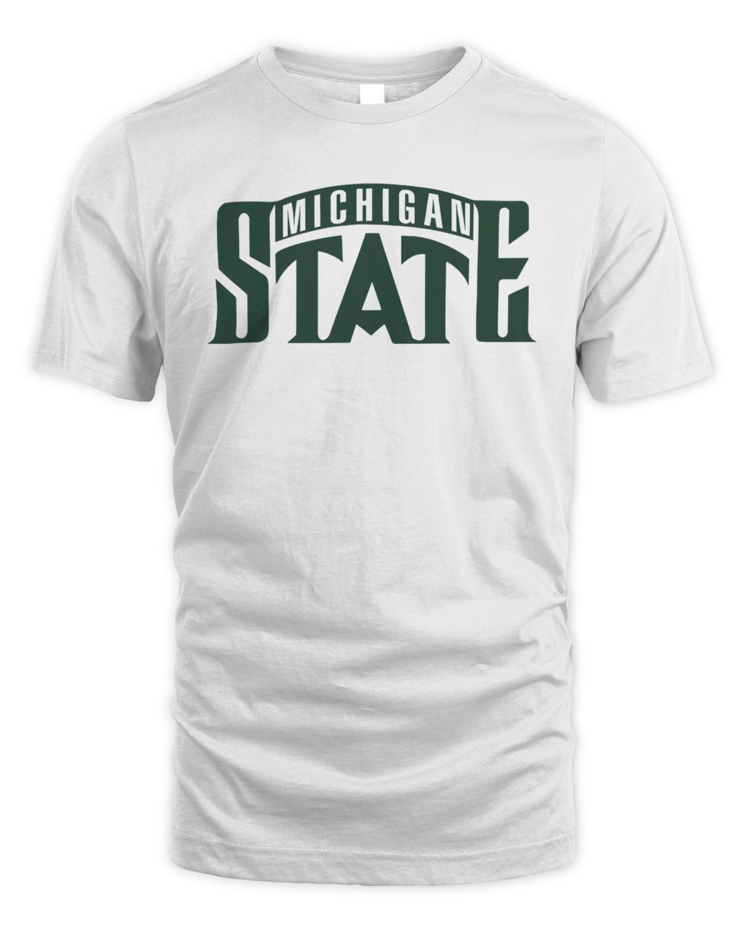 Men's White Michigan State Spartans Basketball Retro 2-hit Tshirt