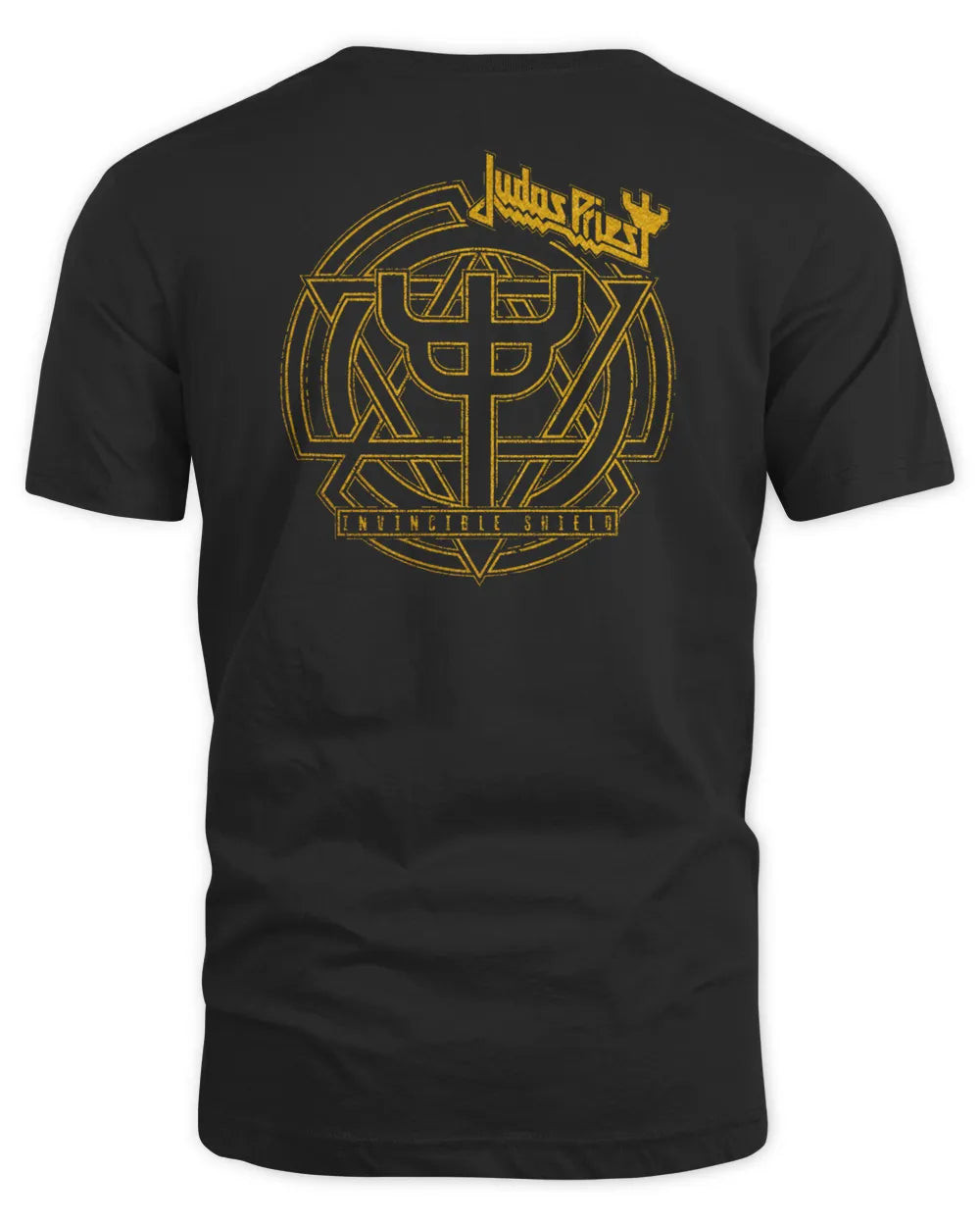 Judas Priest Merch Gold Invincible Shield Shirt