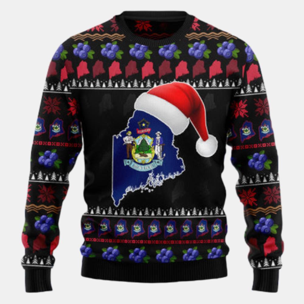 Maine Christmas Ugly Sweater