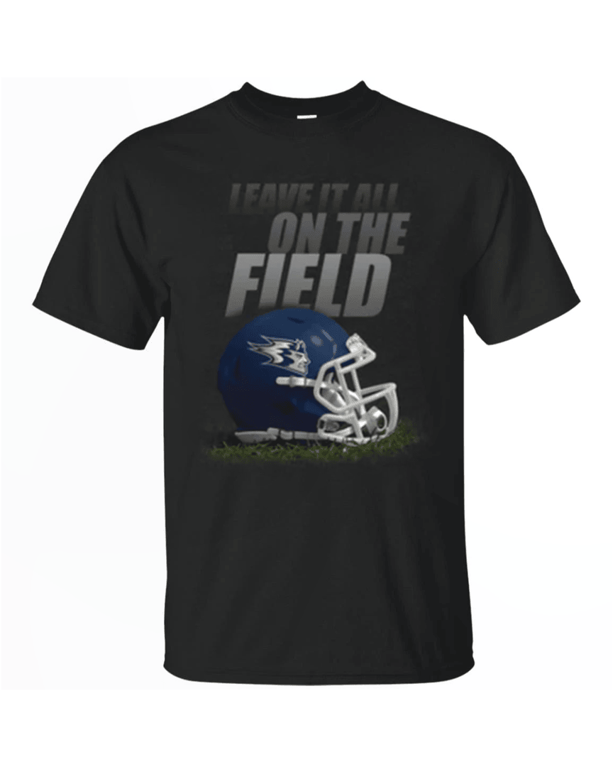 Leave It All On The Field Wisconsin Stout Blue Devils Gridiron T Shirt