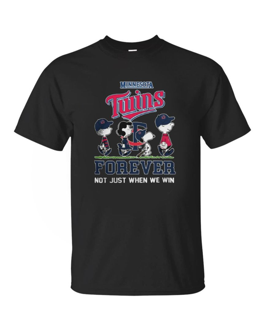 Minnesota Twins Peanuts Movie Characters Abbey Road Forever Not Just When We Win Shirt