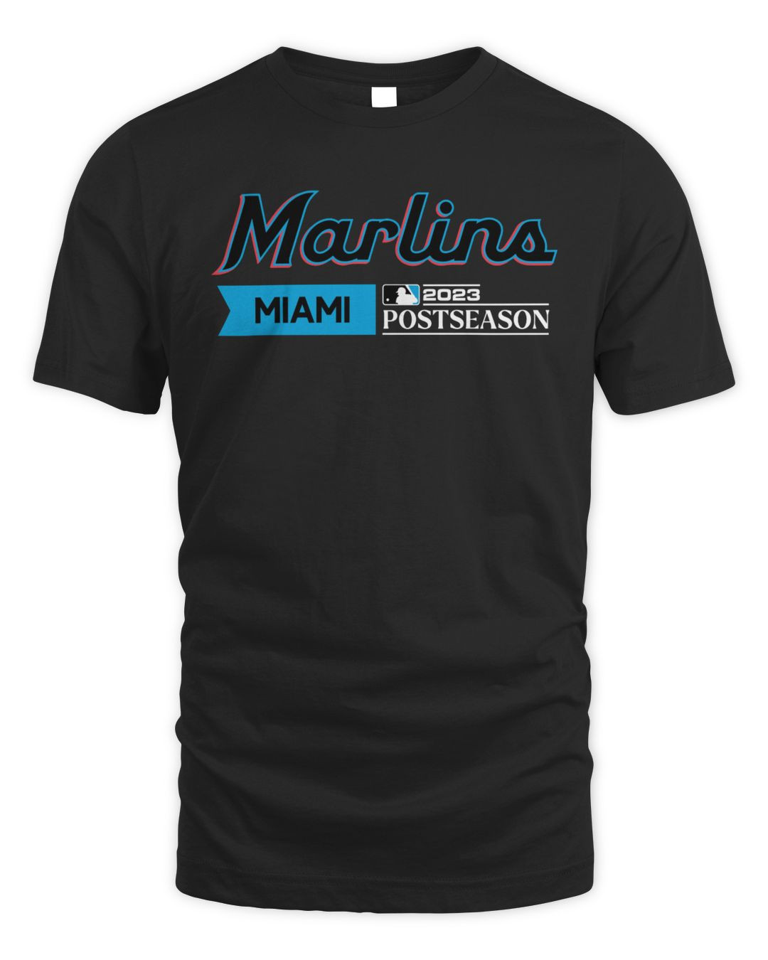 Men's Miami Marlins Black 2023 Postseason Authentic Collection Dugout T-shirt