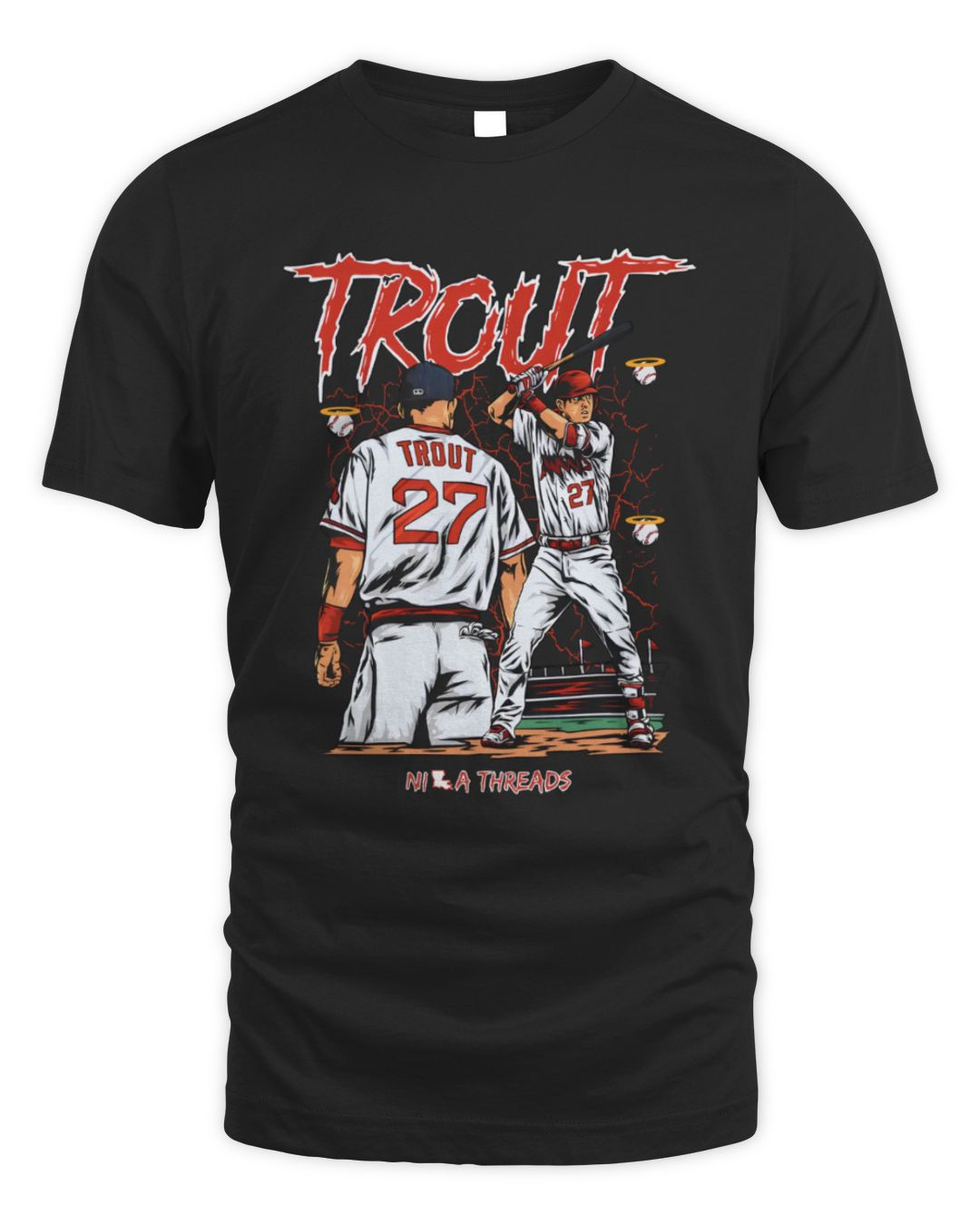 Mike Trout Illustration Graphic Shirt