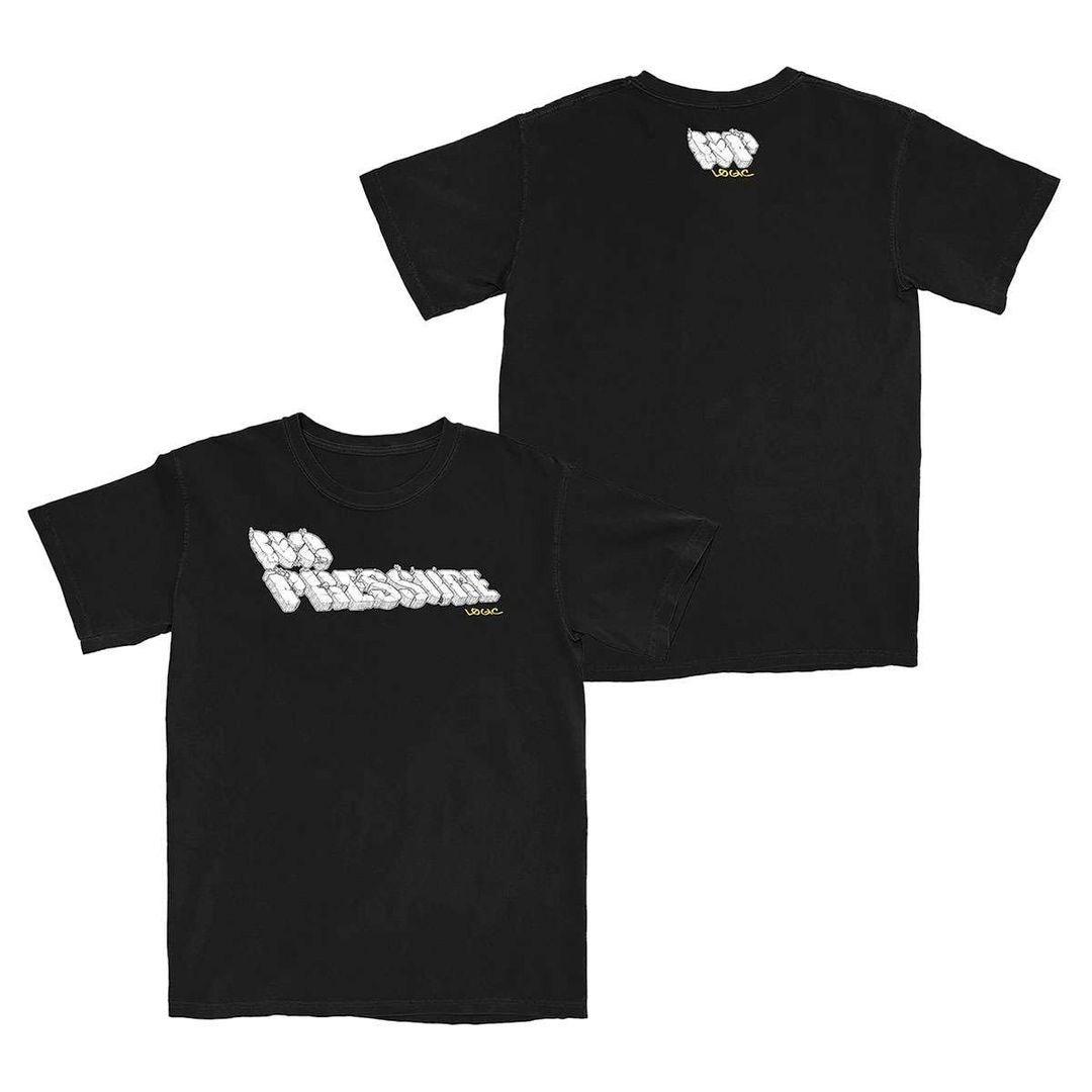 Logic Merch No Pressure Broken Logo Black T-shirt