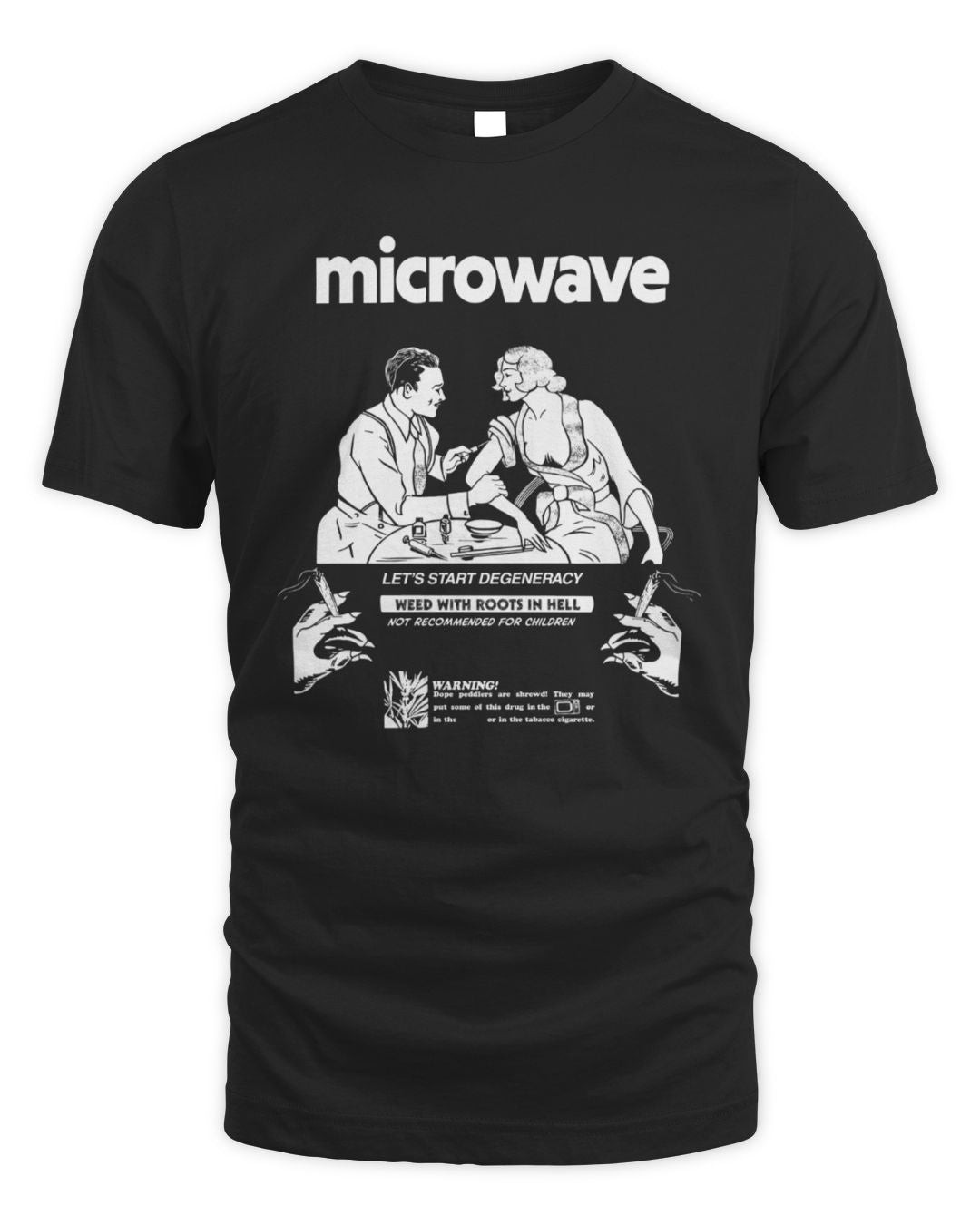 Microwave Let's Start Degeneracy Hoodie Black