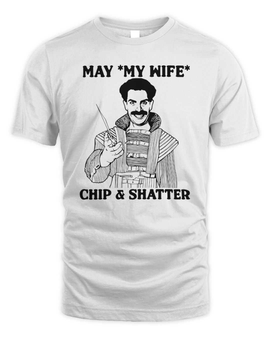 May My Wife Chip & Shatter White Merch Hoodie