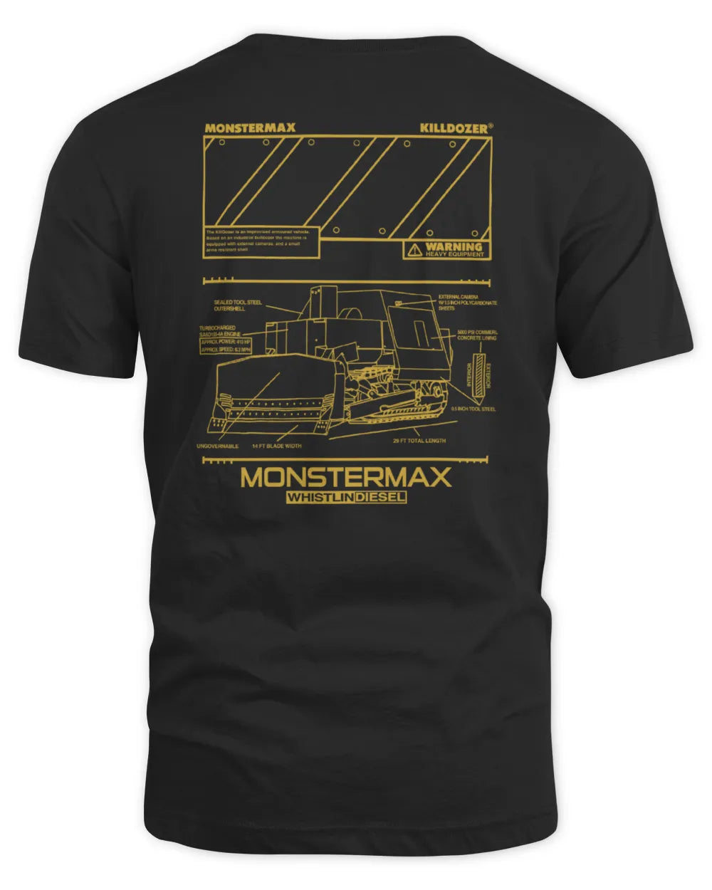 Monstermax Merch Whistlindiesel Killdozer T-shirt