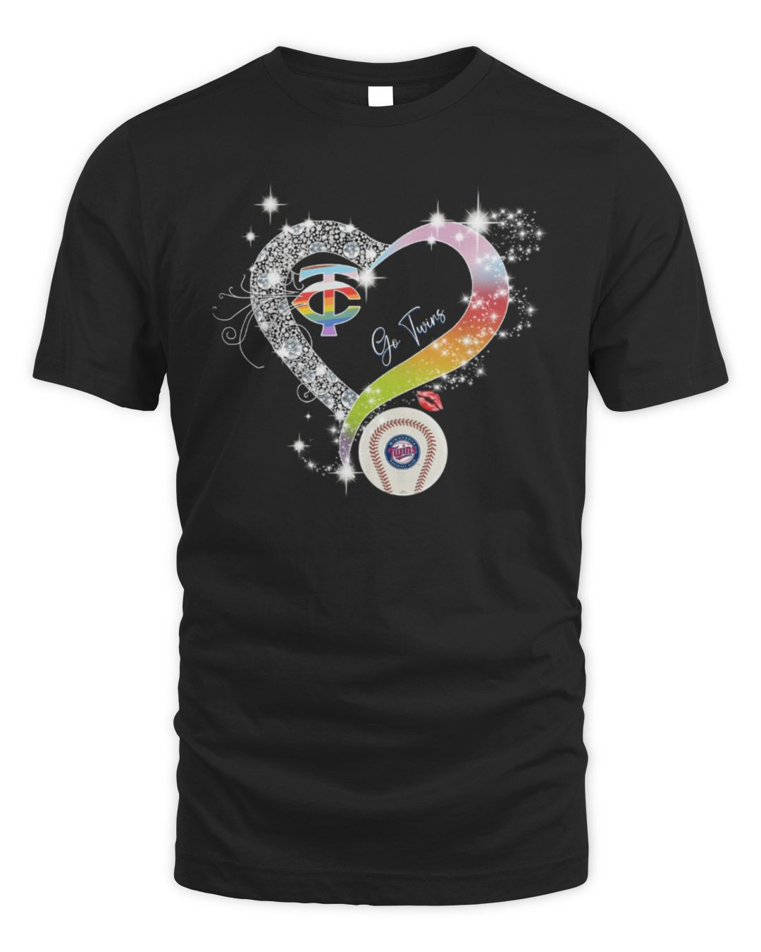 Minnesota Twins Go Twins Heart Diamonds Pride Shirt