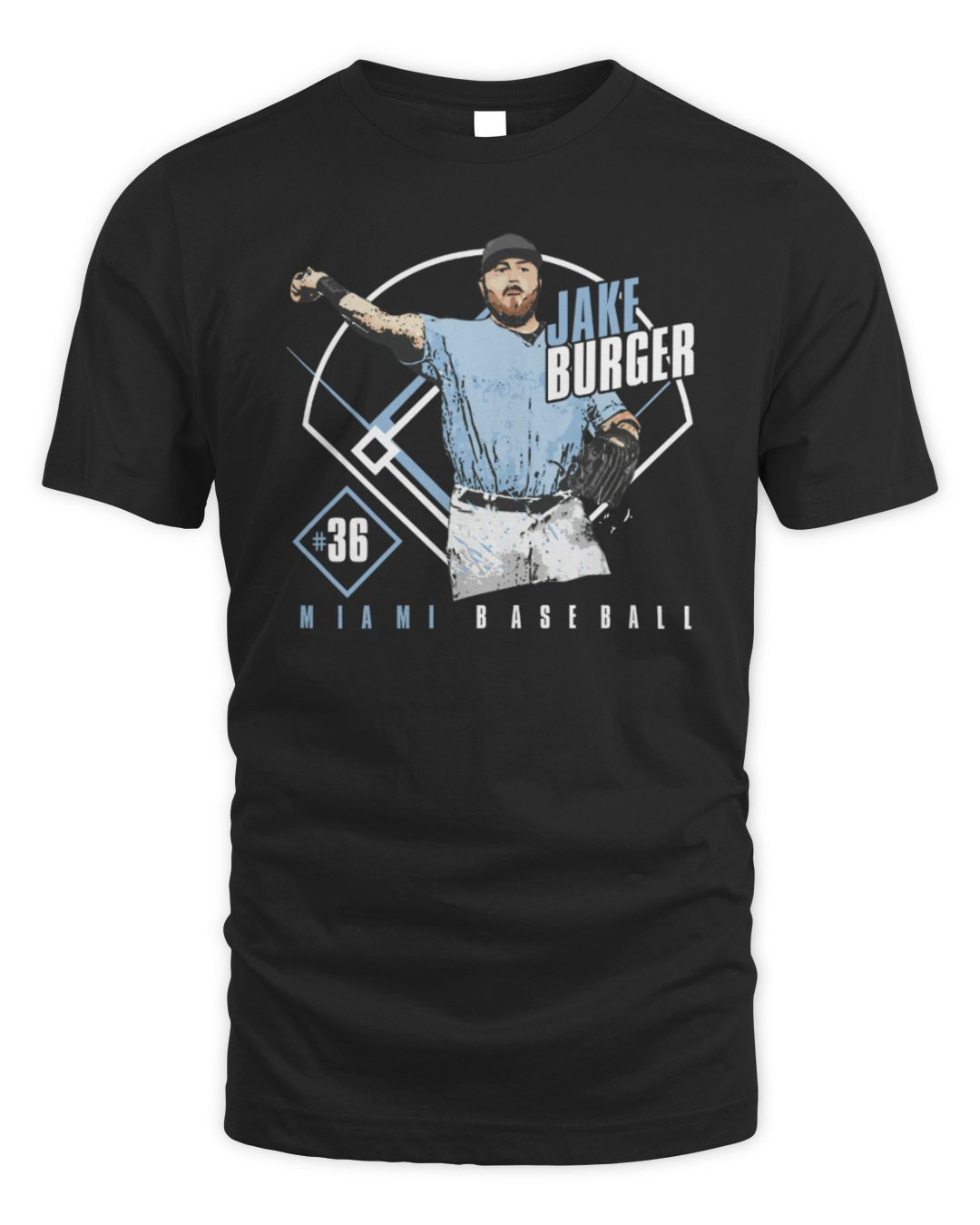 Jake Burger Miami Marlins Ballpark T-shirt
