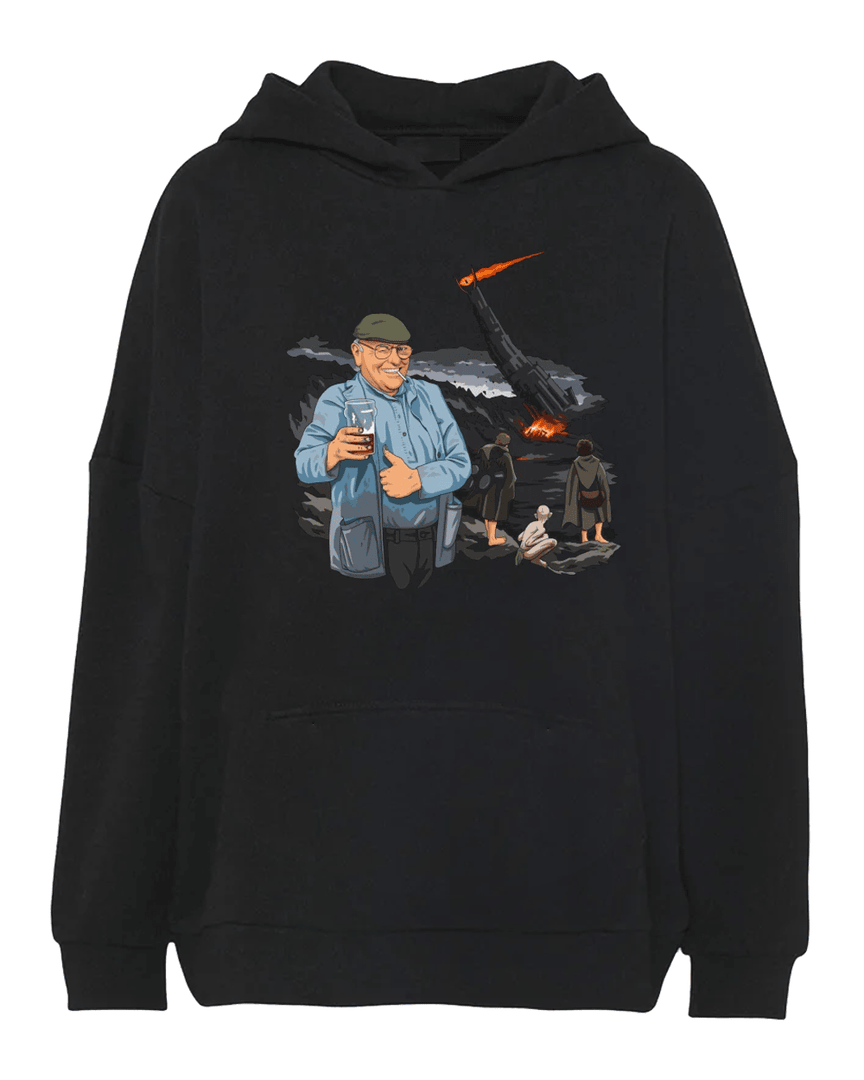 Jim'll Paint It Dibnah Versus Sauron Hoodie