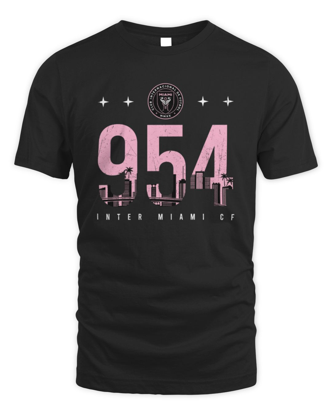 Inter Miami Cf 500 Level Black 954 Area Code Crewneck Sweatshirt