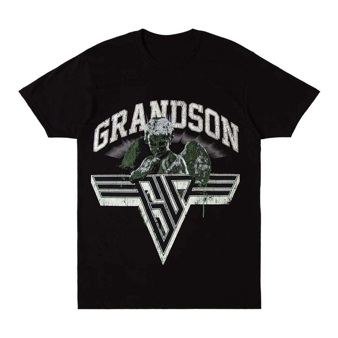 King Von Merch Grandson Arch Angel Black Tee