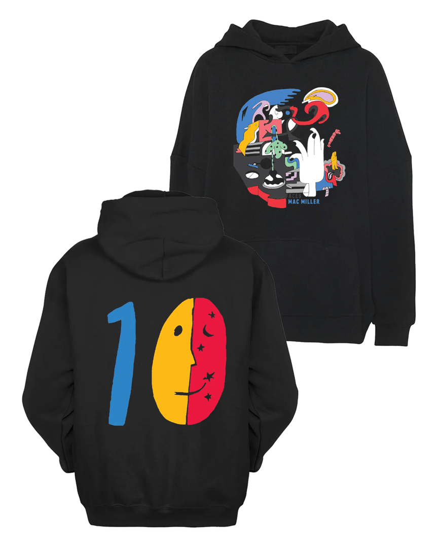 Mac Miller Faces 10 Year Hoodie