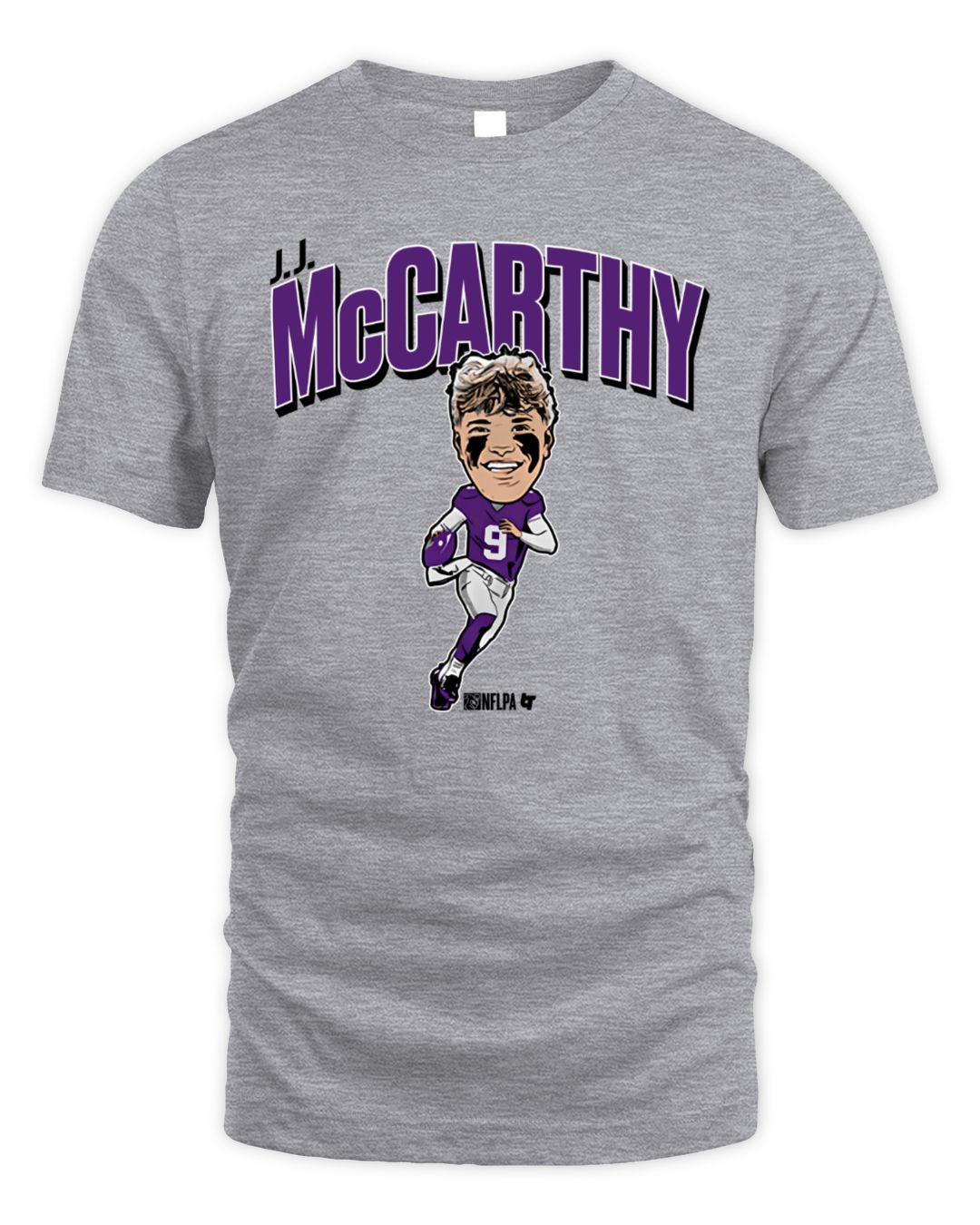 J.j. Mccarthy Caricature #9 Tee Gray