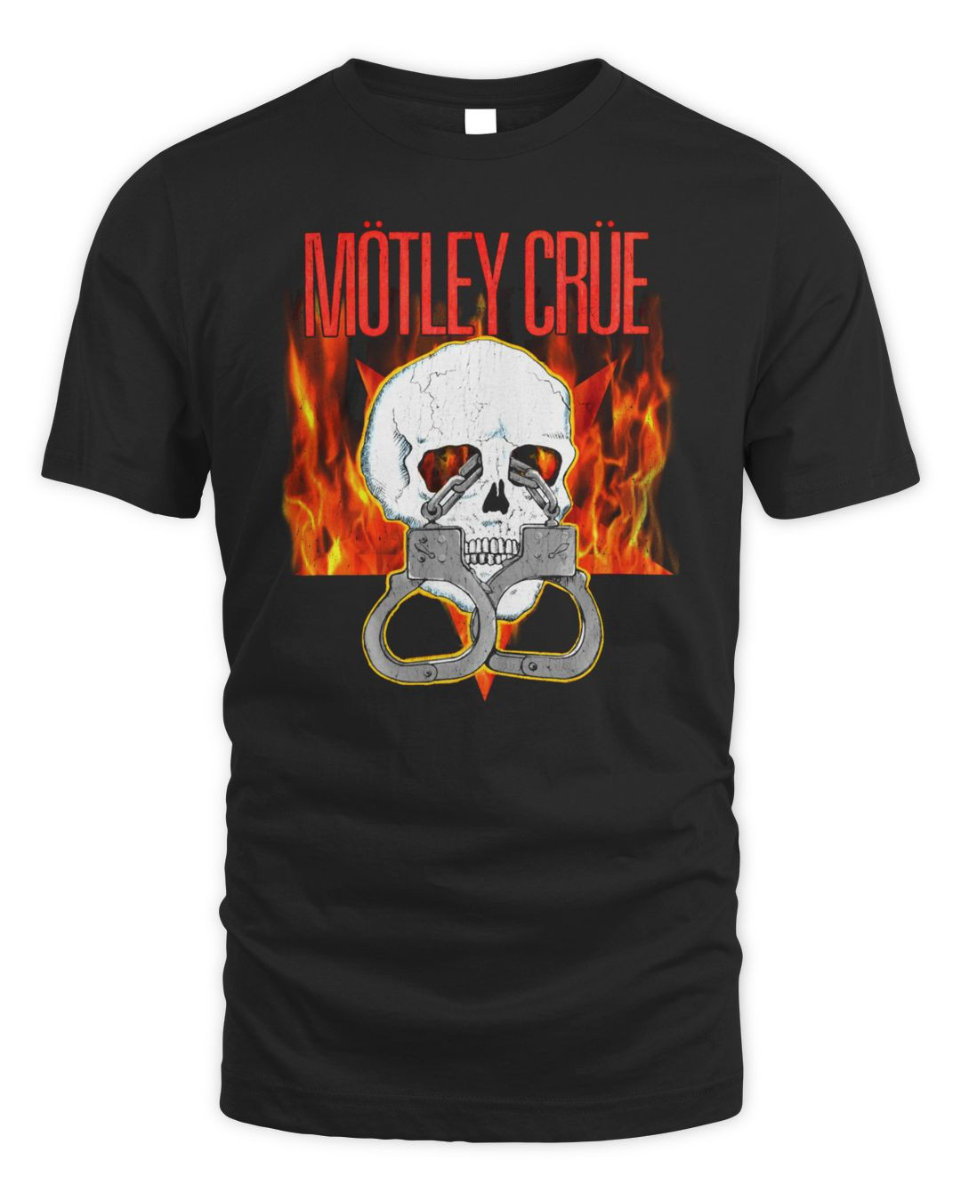 Motley Crue Merch Skull Flames Shirt
