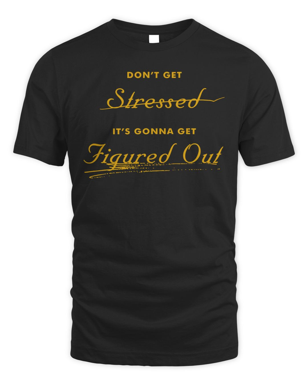 Jonas Brothers Merch Don't Get Stressed Distressed Lyric Tee Black