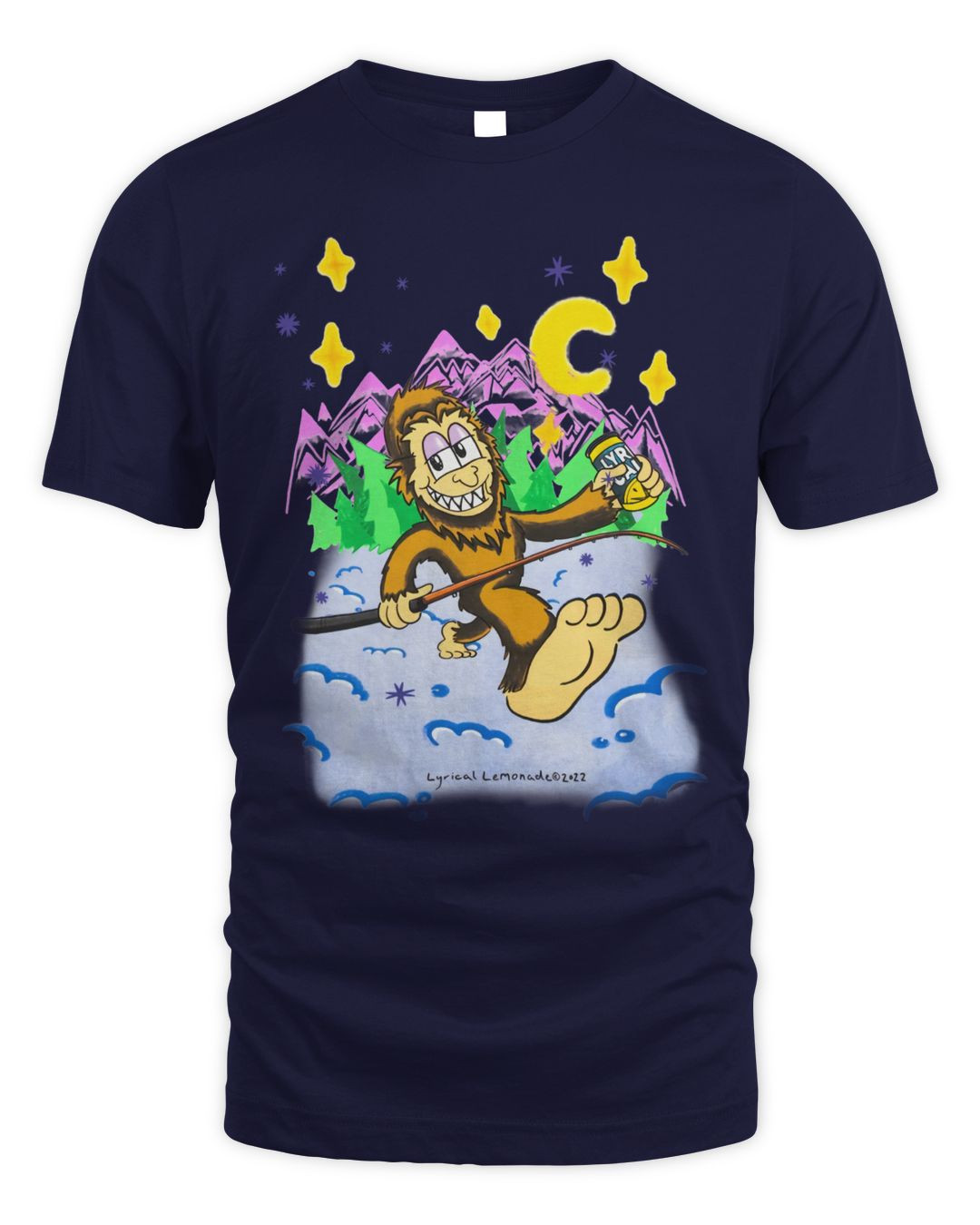 Lyrical Lemonade Merch Airbrush Bigfoot T-shirt White