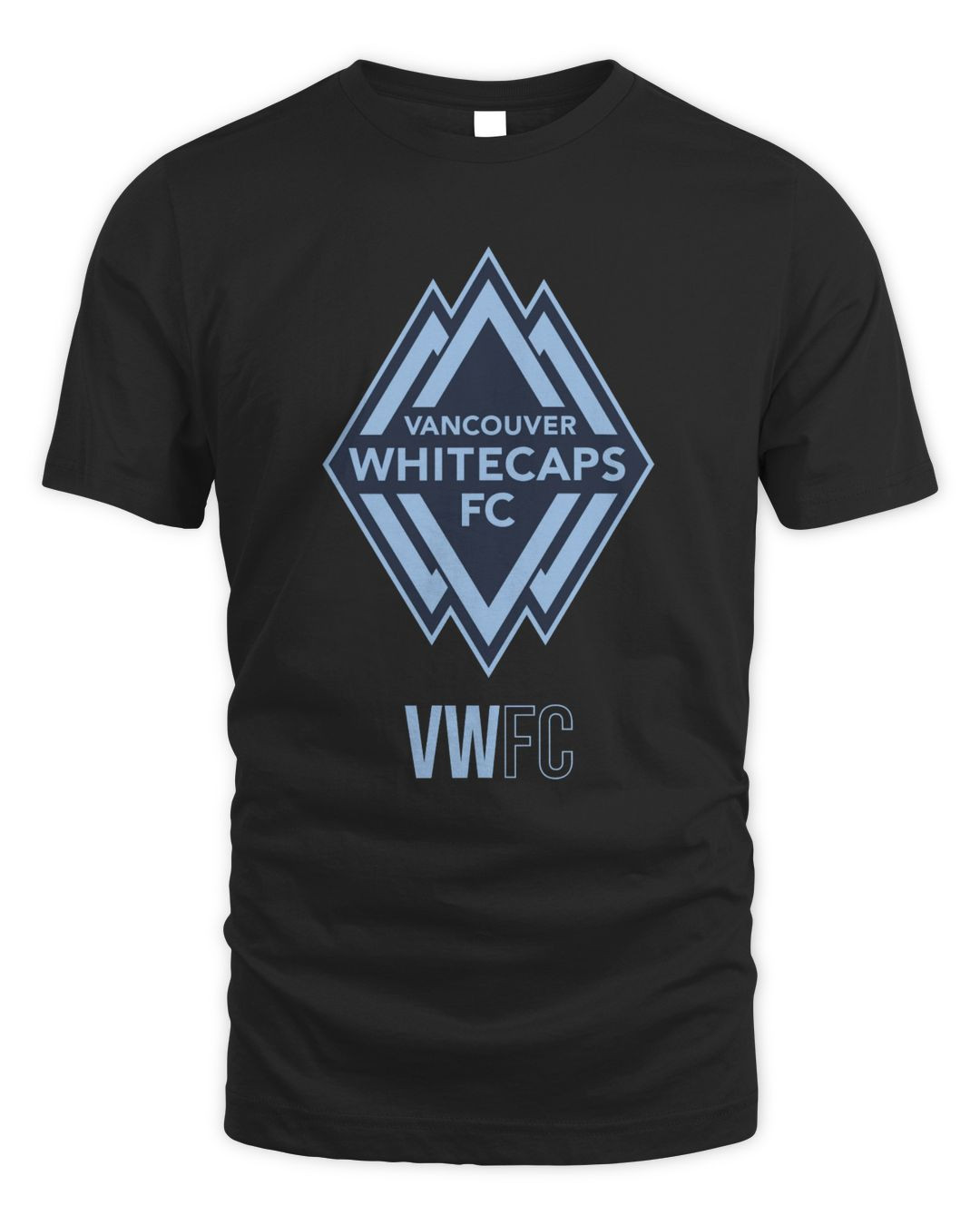 Men's Vancouver Whitecaps Fc Navy Lockup T-shirt New