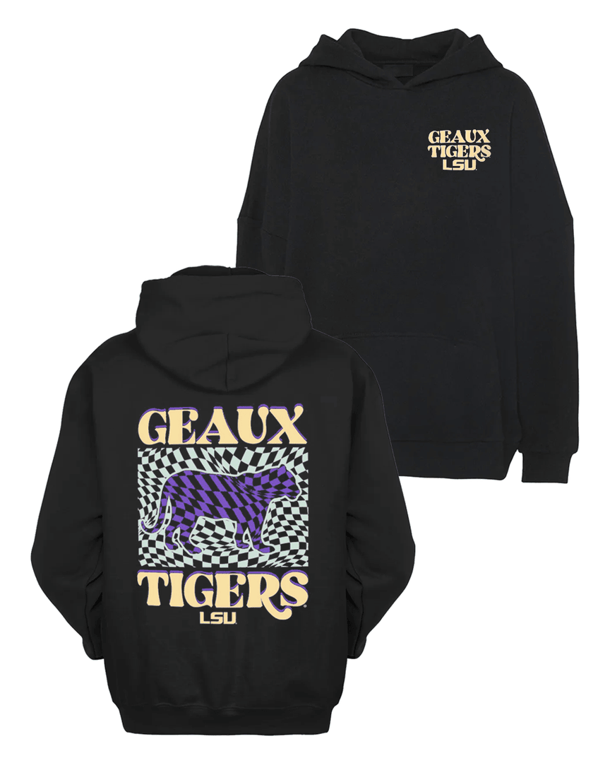 Lsu Tigers Checkered Mascot Hoodie