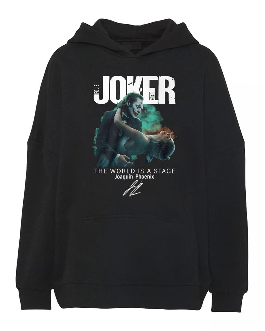 Joker Folie A Deux The World Is A Stage Joaquin Phoenix Hoodie Black