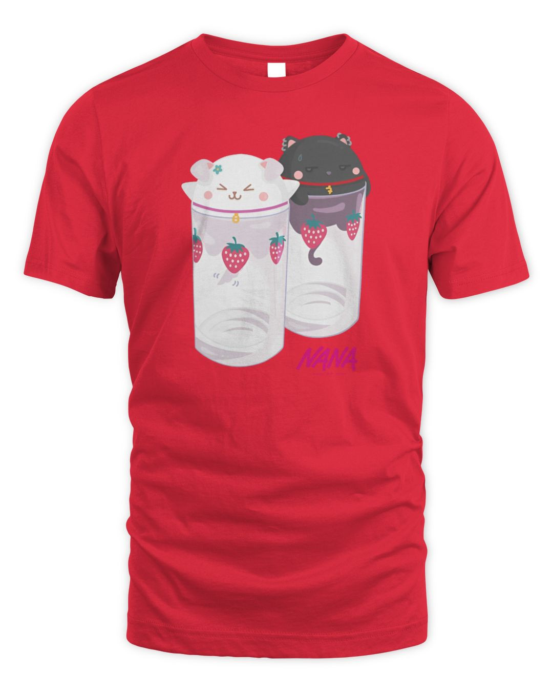 Nana & Hachi Strawberry Glasses Anime T-shirt
