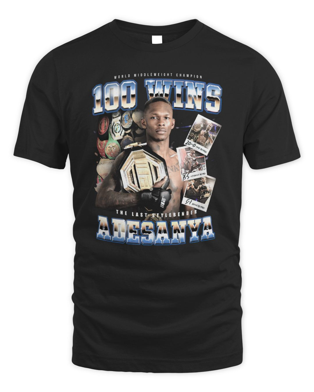 Israel Adesanya Merch 100 Wins Shirt