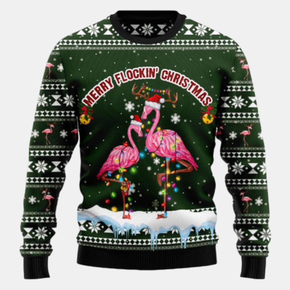 Merry Flockin Christmas 2 Ugly Sweater