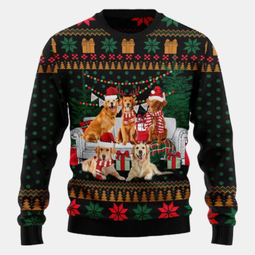I Am Ready For Christmas Golden Retriever Ugly Sweater