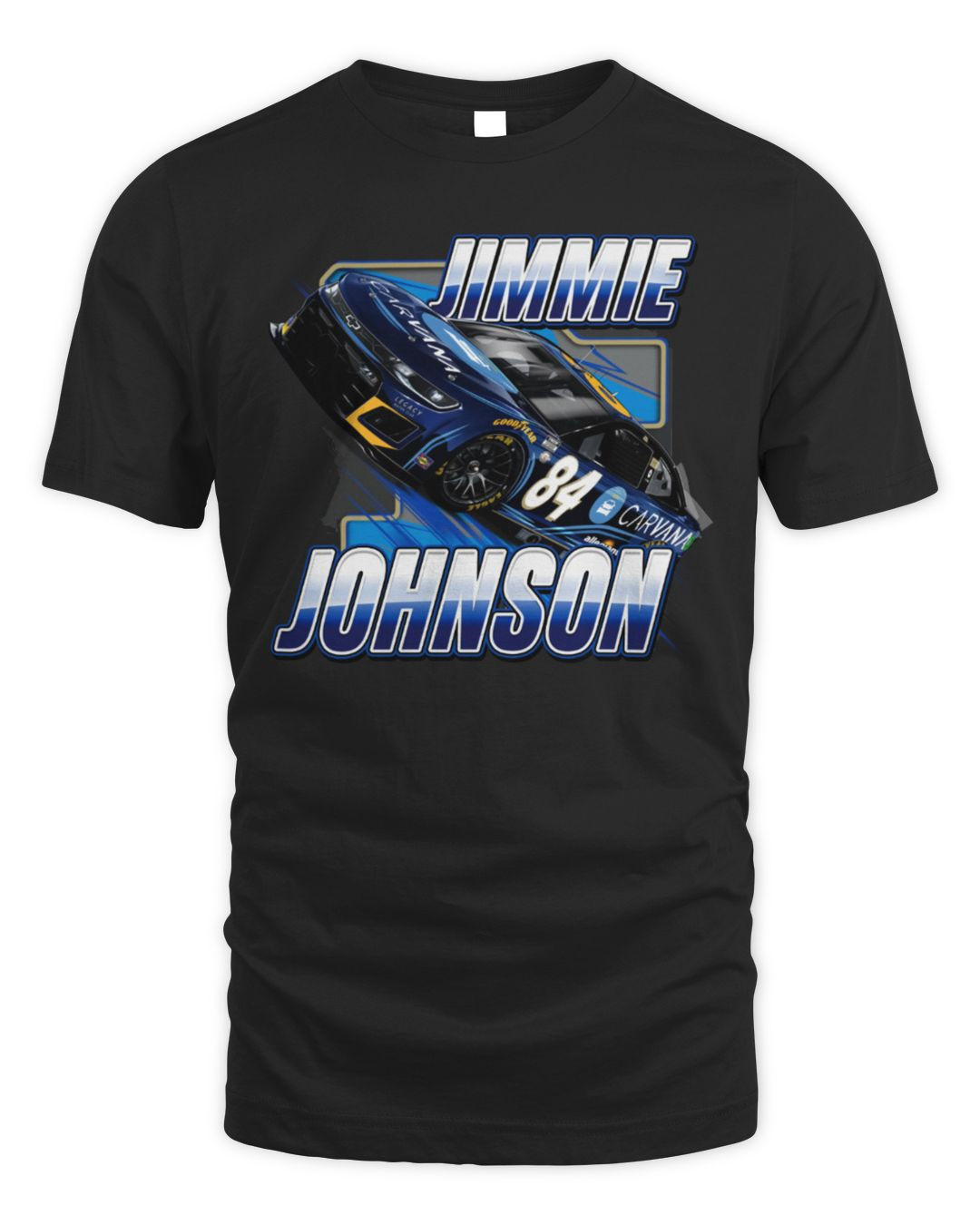 Men's Jimmie Johnson Legacy Motor Club Team Collection Black Blister Tee Shirt