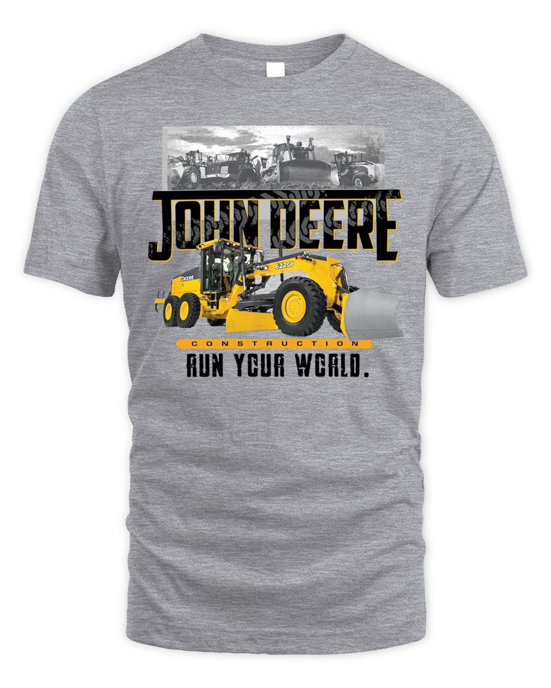 John Deere Merchandise Run Your World Contruction Shirt