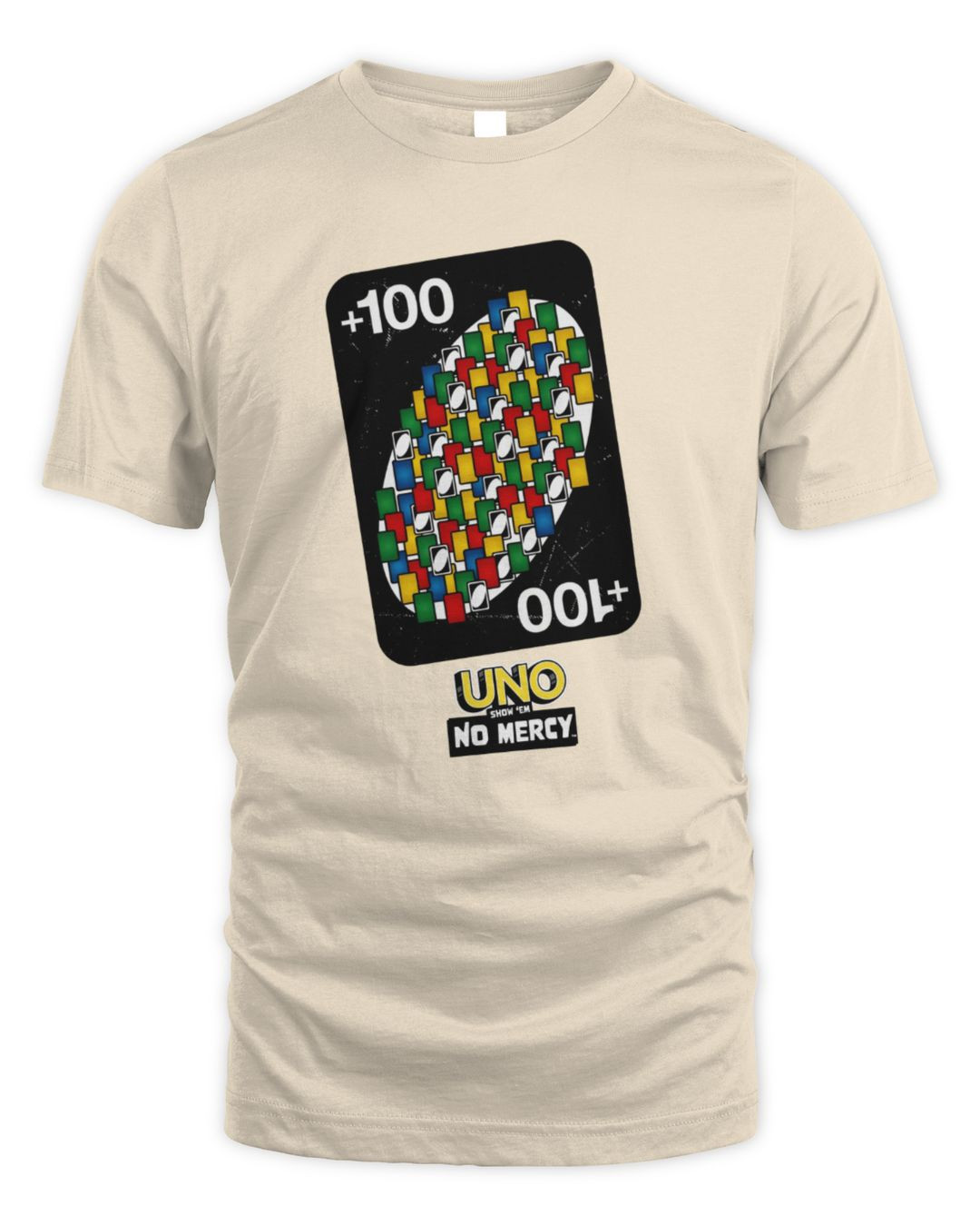 Mattel Creations Shop Uno +100 Card No Mercy Cream Sand Merch Hoodie