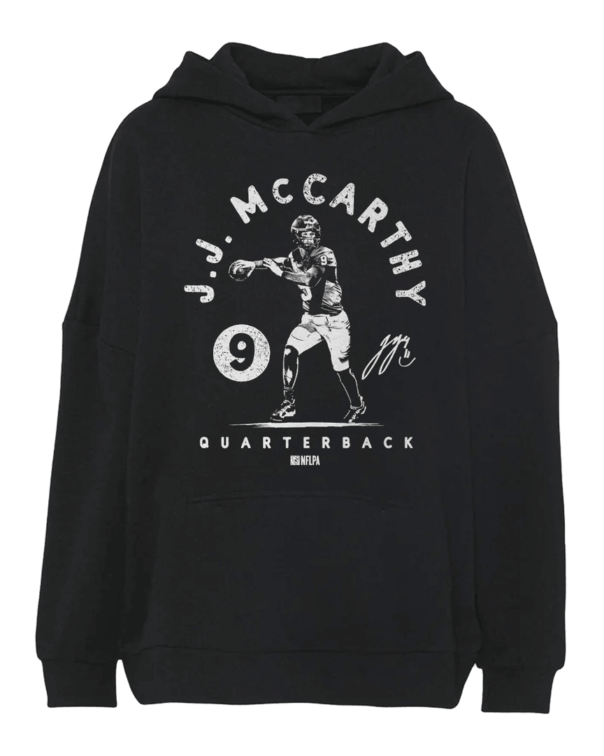 J.j. Mccarthy Minnesota Stamp Quarterback Signature Hoodie